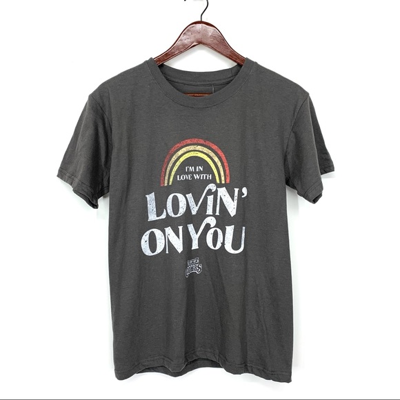 Luke Combs Tops - Luke Combs I’m In Love With Lovin’ On You Rainbow Graphic Gray Statement Tee Nwt